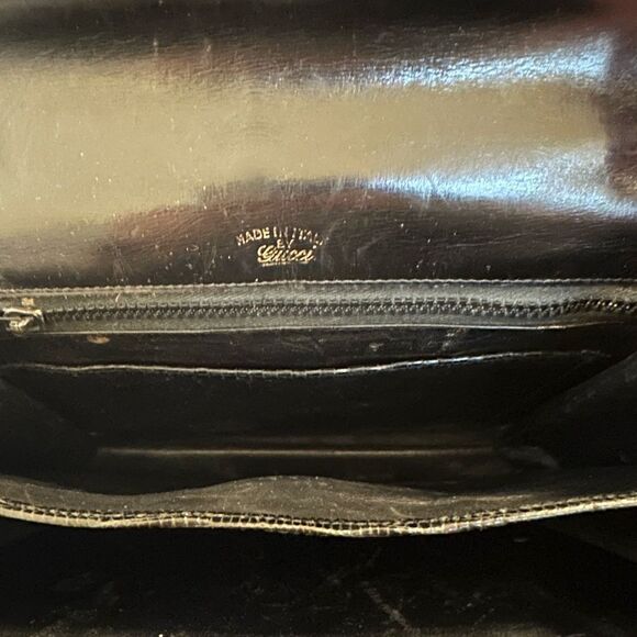 Gucci Top Handle black lizard print Bag - Picture 11 of 16